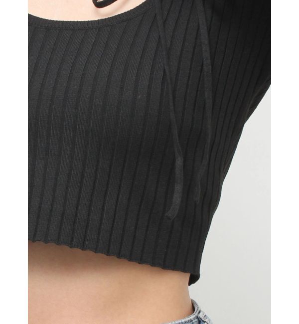 EVRIS「ストラップデザインリブニットトップス」|ニット・セーター|