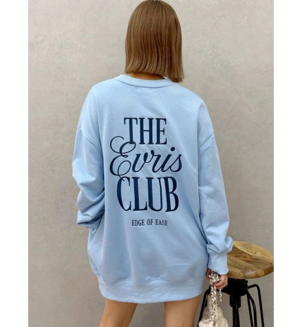 EVRIS「THE EVRIS CLUB BIG スウェットトップス」|スウェット・ジャージ|ブルー