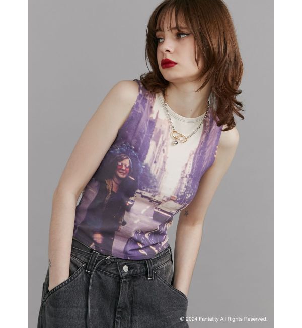 jouetie「【JANIS】photo print sleeveles【コラボ】」|タンクトップ|