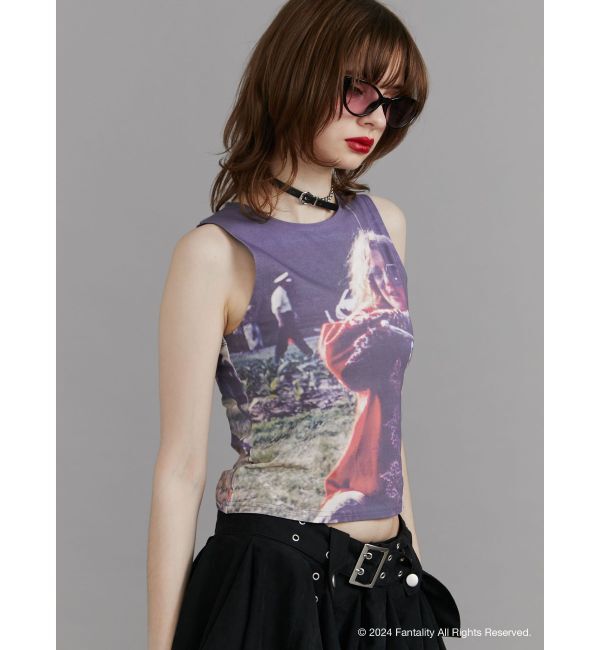 jouetie「【JANIS】photo print sleeveles【コラボ】」|タンクトップ|