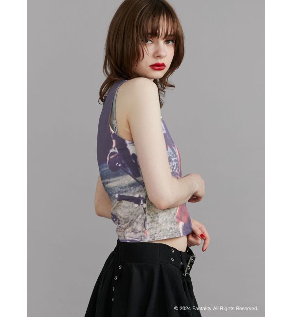 jouetie「【JANIS】photo print sleeveles【コラボ】」|タンクトップ|