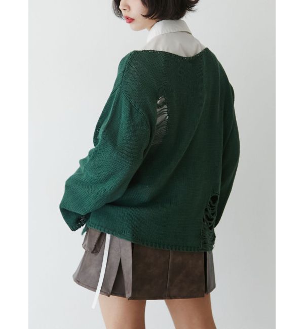 jouetie「オーバークラッシュローゲージニット」|ニット・セーター|