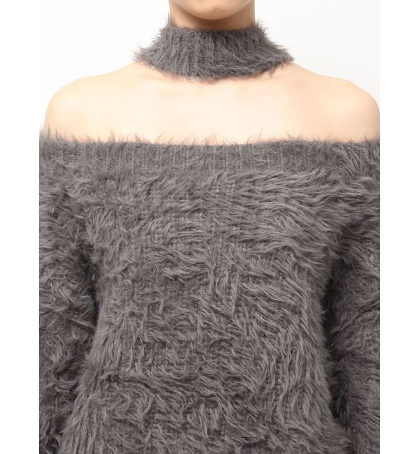 GYDA「2WAYシャギーチョーカーニットトップス」|ニット・セーター|