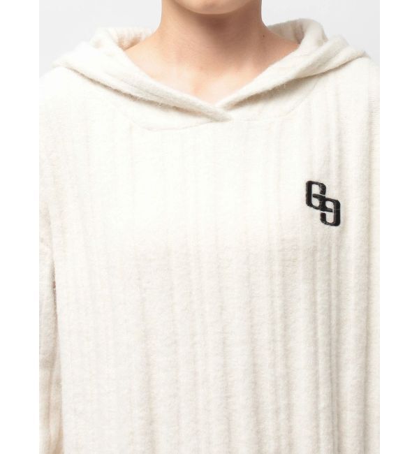 GYDA「ランダムリブGG HOODIEニットチュニック」|ワンピース|