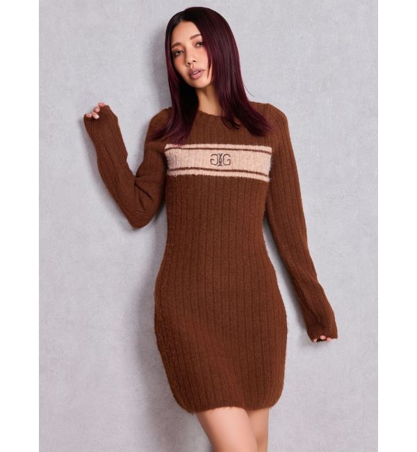 GYDA「Symmetry GYDAリブニットワンピース」|ワンピース|