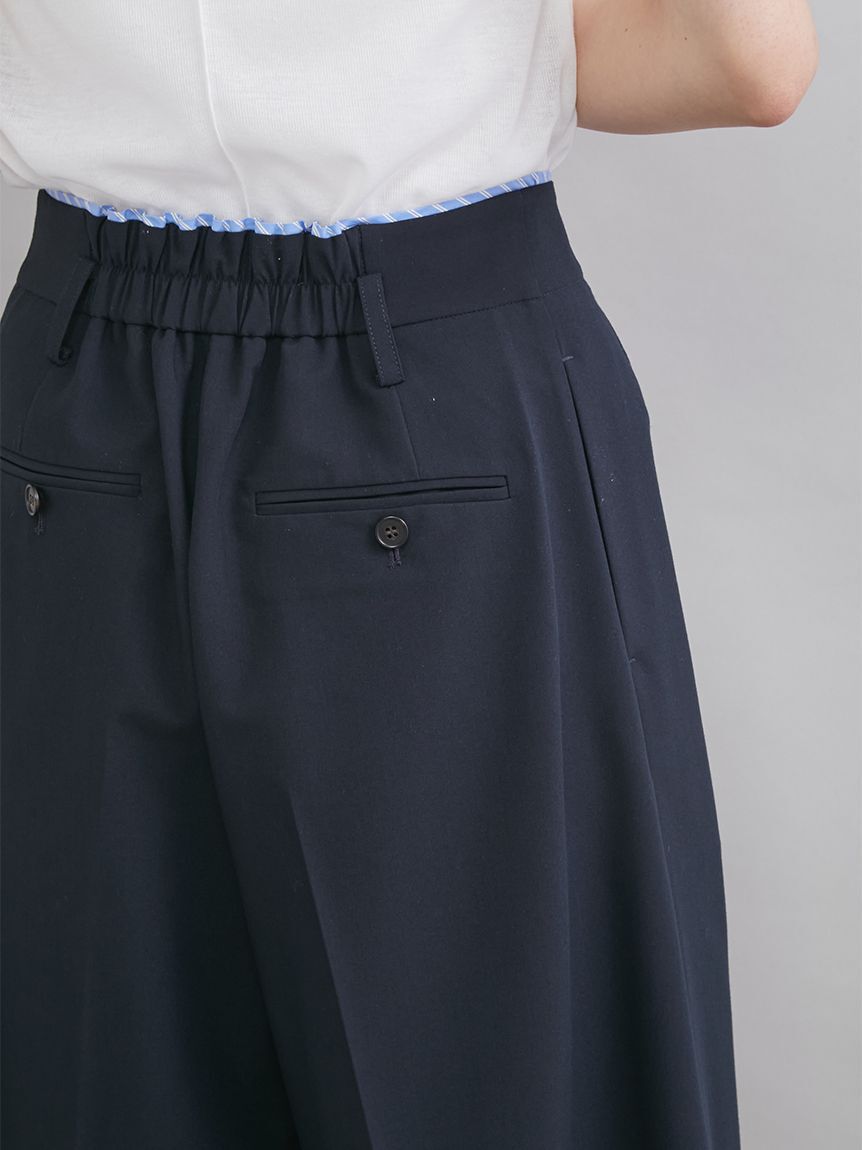 Mila Owen「トリミングハーフキュロットパンツ」|チノ|