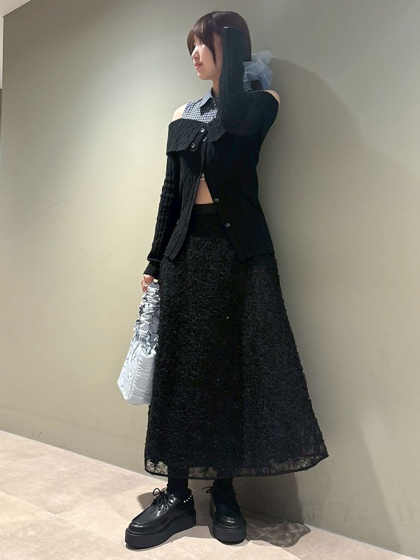 FURFUR「立体フラワーレーススカート」|スカート|