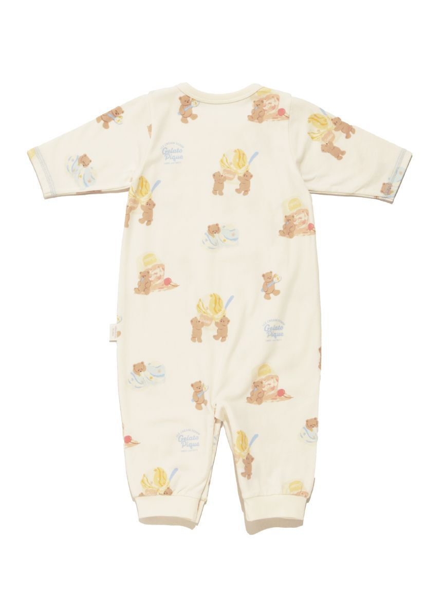 GELATO PIQUE KIDS & BABY「【新生児】アイスクリームベア柄２WAYオール」|ロンパース|