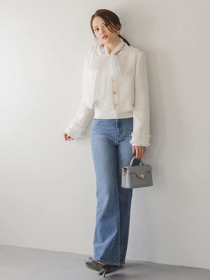 SNIDEL「【STYLEUPPANTS】ハイウエストフレア」|チノ|