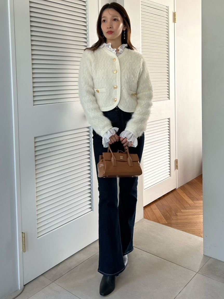 SNIDEL「【STYLEUPPANTS】ハイウエストフレア」|チノ|