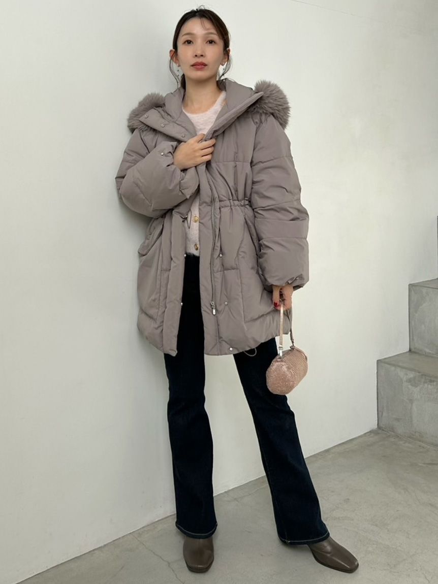 SNIDEL「【STYLEUPPANTS】ハイウエストフレア」|チノ|