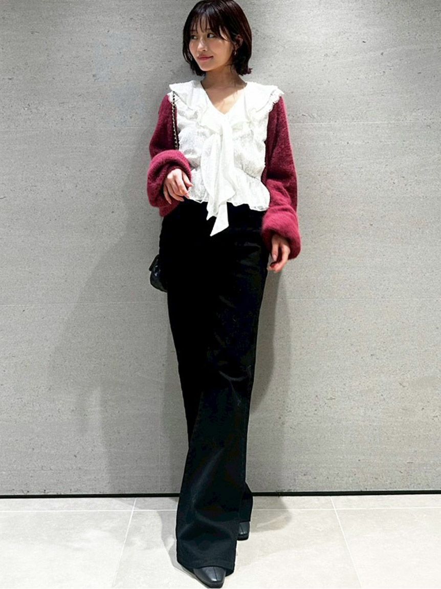 SNIDEL「Sustainableバリエーションフリルブラウス」|シャツ・ブラウス|