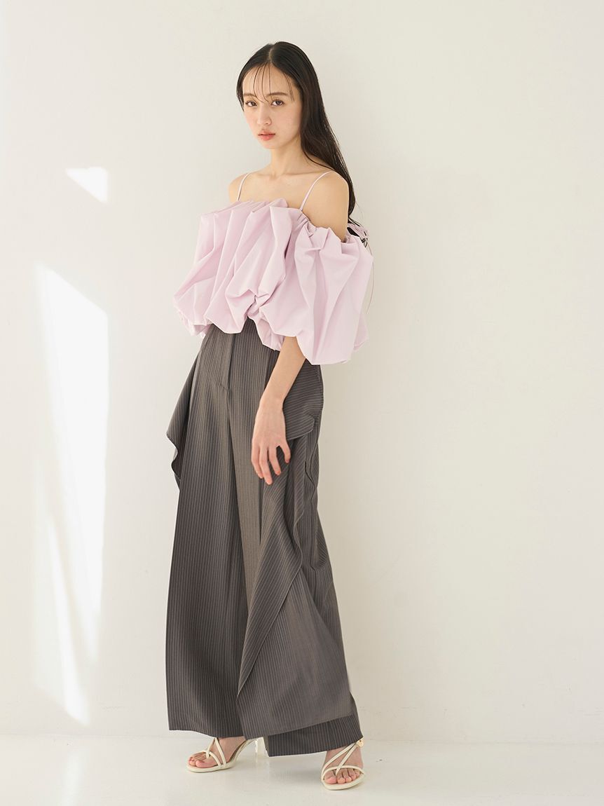 SNIDEL「オフショルタックバルーンブラウス」|シャツ・ブラウス|
