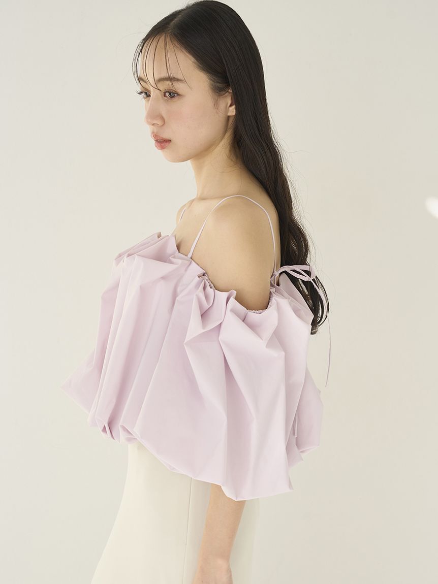 SNIDEL「オフショルタックバルーンブラウス」|シャツ・ブラウス|