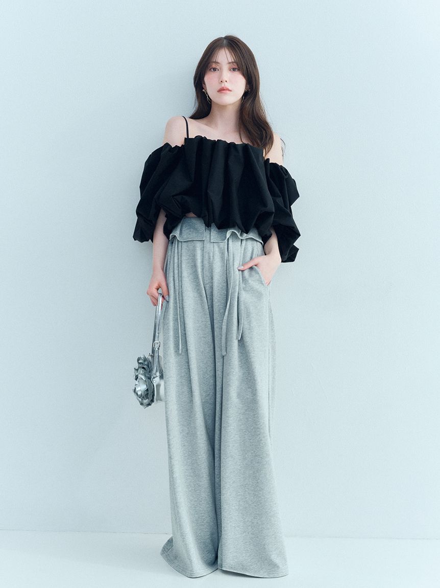 SNIDEL「オフショルタックバルーンブラウス」|シャツ・ブラウス|