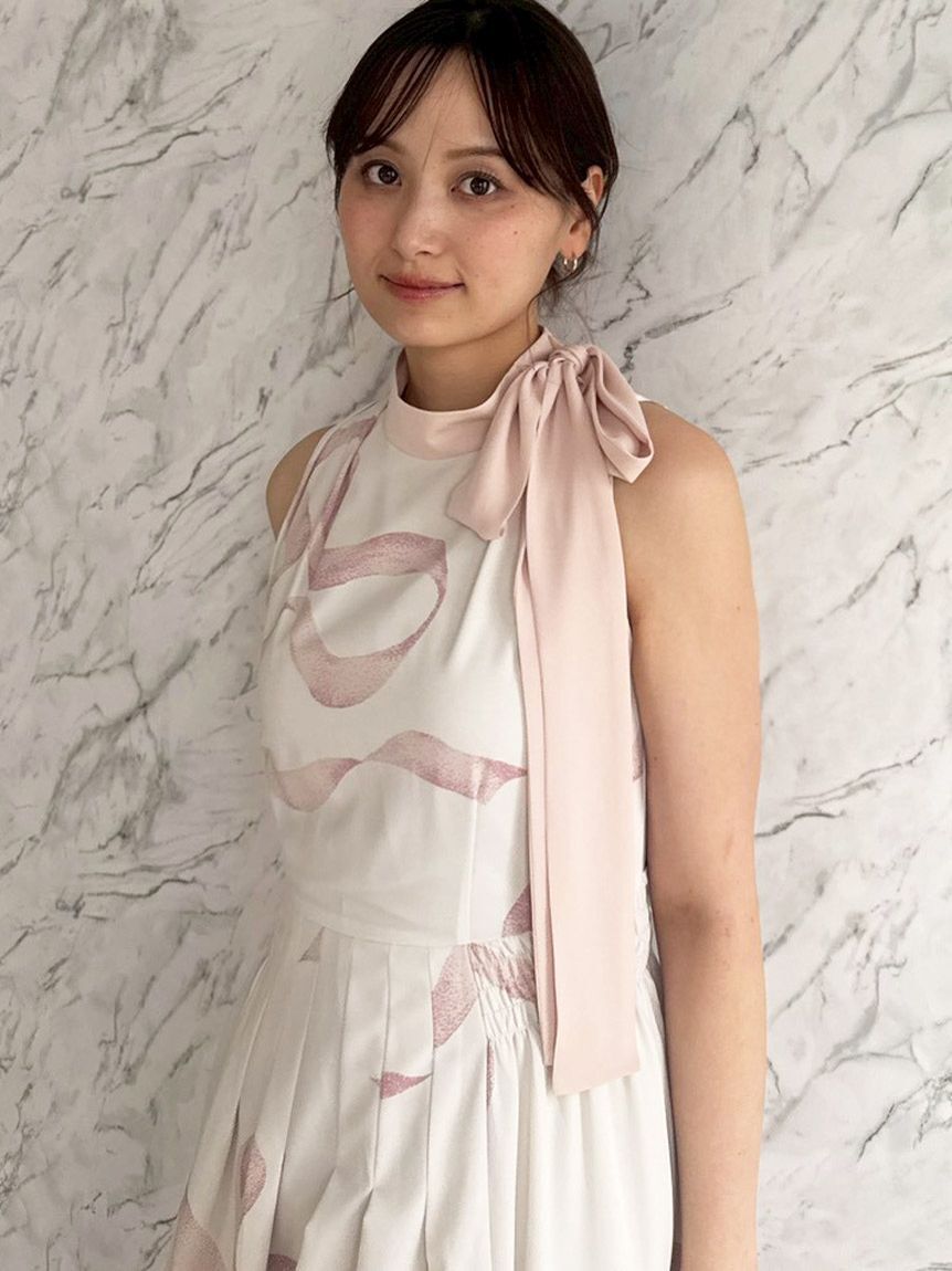 SNIDEL「【WEB限定カラーあり】リボンディテールカーデセットワンピース」|ワンピース|