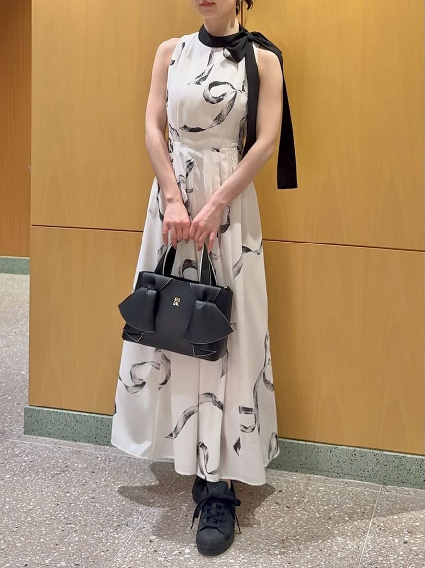 SNIDEL「【WEB限定カラーあり】リボンディテールカーデセットワンピース」|ワンピース|