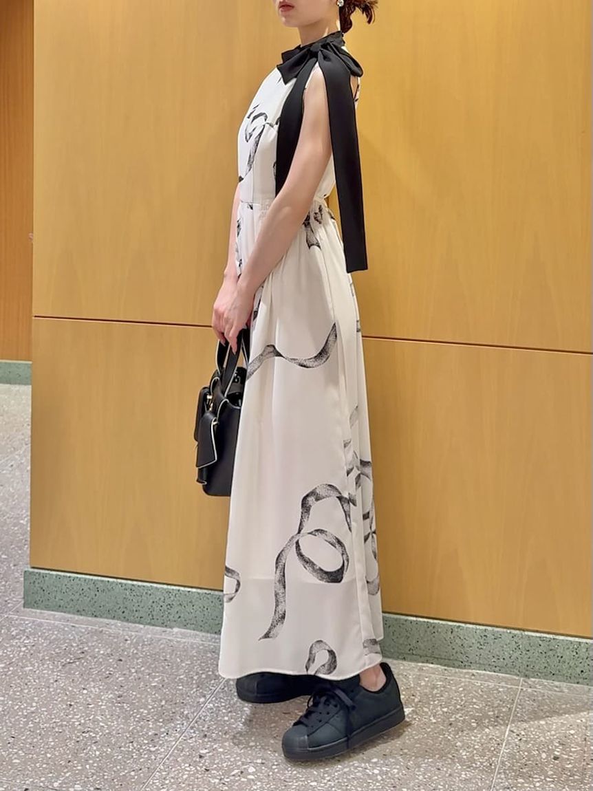 SNIDEL「【WEB限定カラーあり】リボンディテールカーデセットワンピース」|ワンピース|