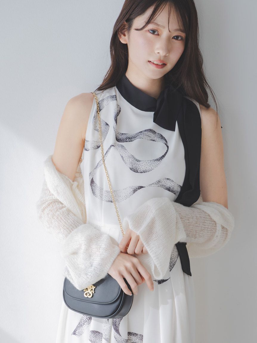 SNIDEL「【WEB限定カラーあり】リボンディテールカーデセットワンピース」|ワンピース|