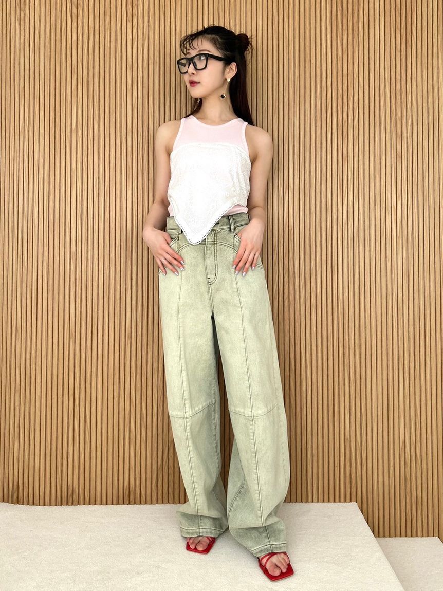 LILY BROWN Lingerie「【LILY BROWN Lingerie】カップインアメスリ/サントーニ」|タンクトップ|