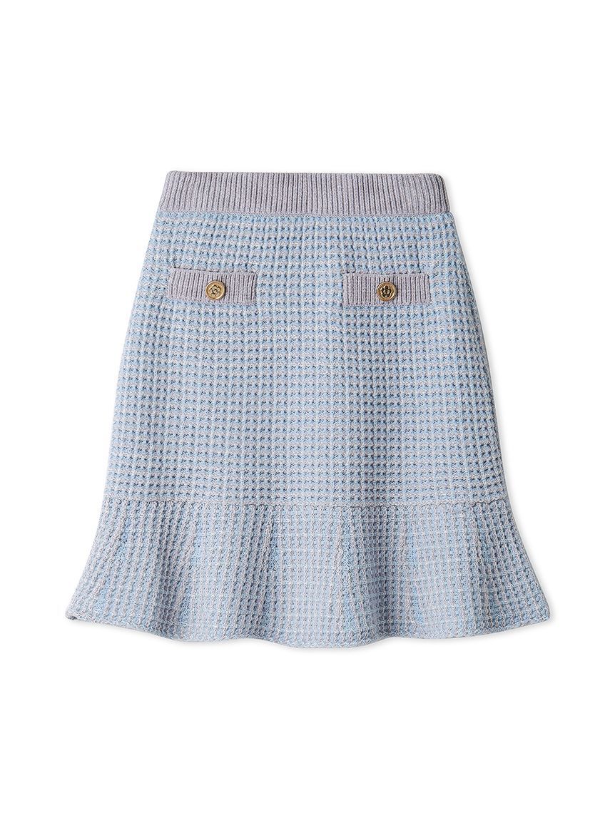 LILY BROWN「【WEB・一部店舗限定カラー】【LILY BROWN&times;MARY QUANT】ツイードニットスカート」|スカート|BLU