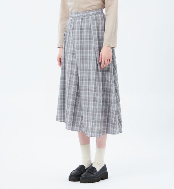 MACKINTOSH PHILOSOPHY「ランダムタックフレアチェックスカート」|スカート|
