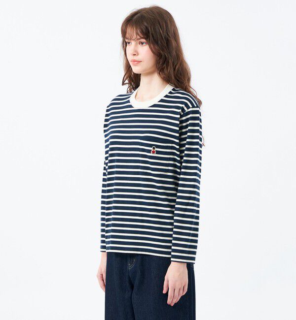 MACKINTOSH PHILOSOPHY「バッキンガムベア ボーダーポケットロンT」|Tシャツ・カットソー|