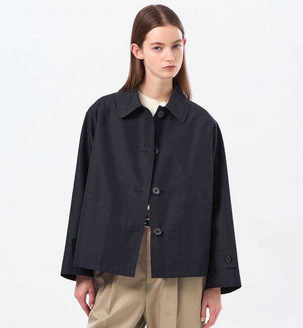 MACKINTOSH PHILOSOPHY「【WELBURY SHORT(ウェルベリーショート)】レインウェザークロス製」|ステンカラーコート|ネイビー