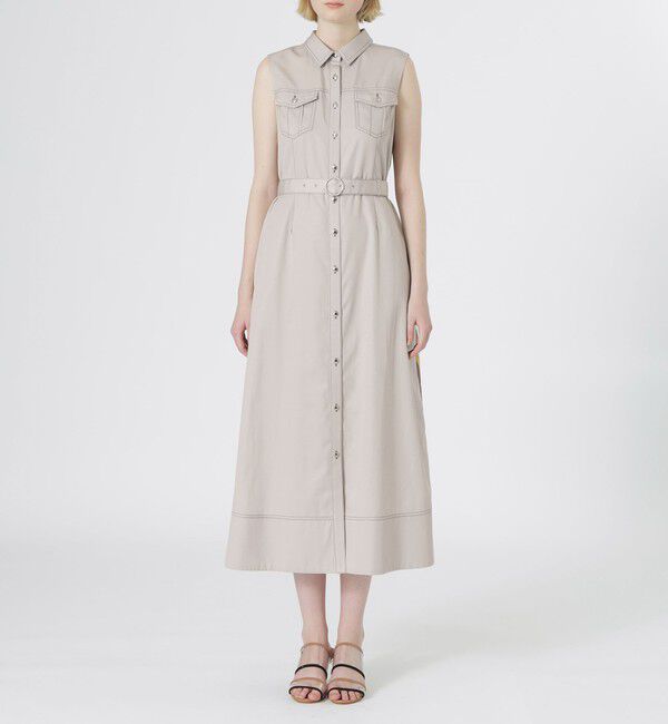  「バックスカーフノースリーブワンピース」|ワンピース|