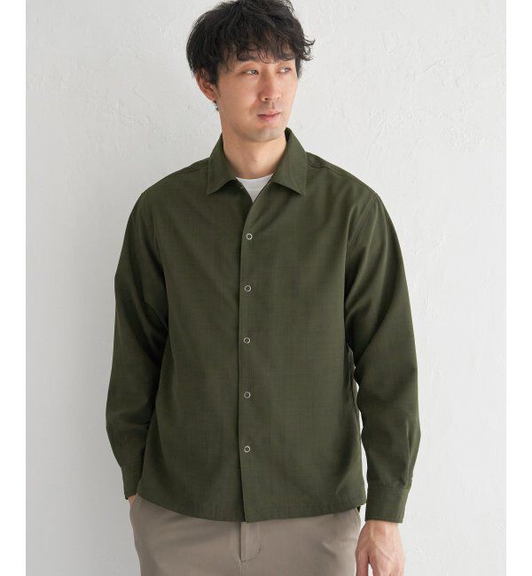 ikka「【吸水速乾】イージーケアリネンライクシャウター」|ブルゾン・スタジャン|