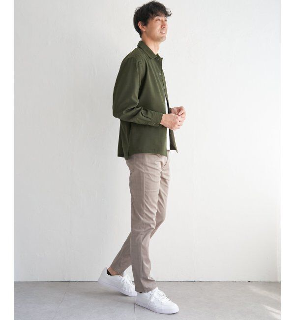 ikka「【吸水速乾】イージーケアリネンライクシャウター」|ブルゾン・スタジャン|