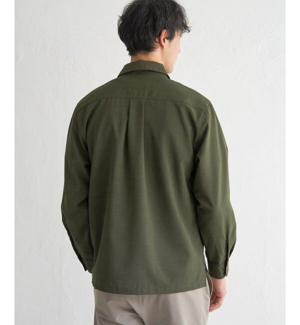 ikka「【吸水速乾】イージーケアリネンライクシャウター」|ブルゾン・スタジャン|