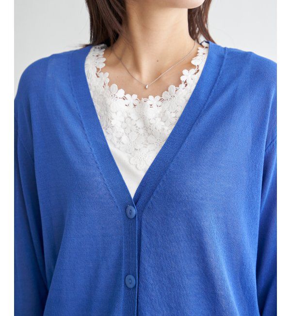 ikka「【洗濯機で洗える／接触冷感】針抜きシアーニットカーディガン【UVカット】」|その他|