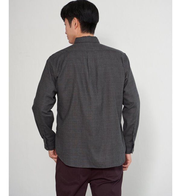 ikka「イージーケアネルチェックスイスカラーボタンダウンシャツ」|シャツ・ブラウス|