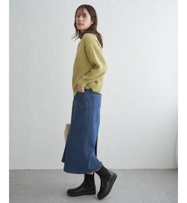 ikka「デニムロングスカート」|スカート|