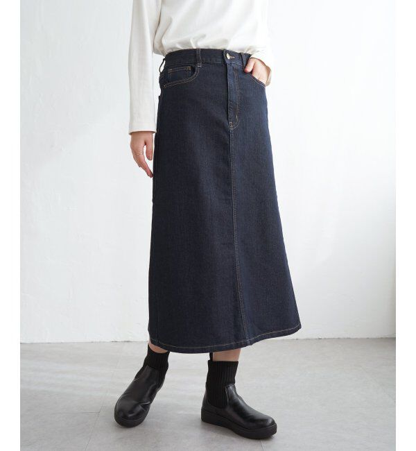 ikka「デニムロングスカート」|スカート|