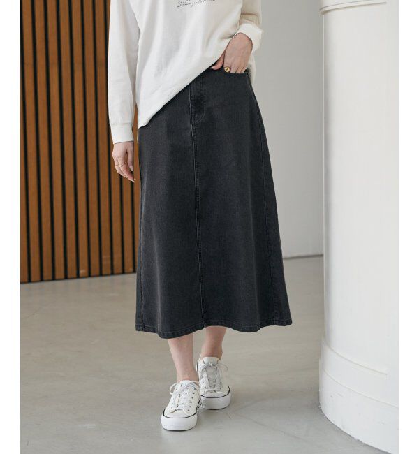 ikka「デニムロングスカート」|スカート|