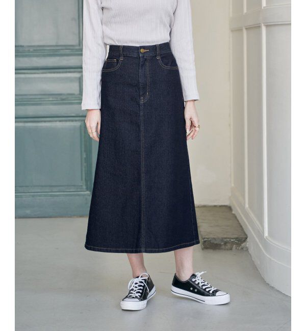ikka「デニムロングスカート」|スカート|