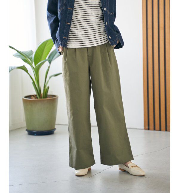 ikka「デニム／チノワイドパンツ」|その他|