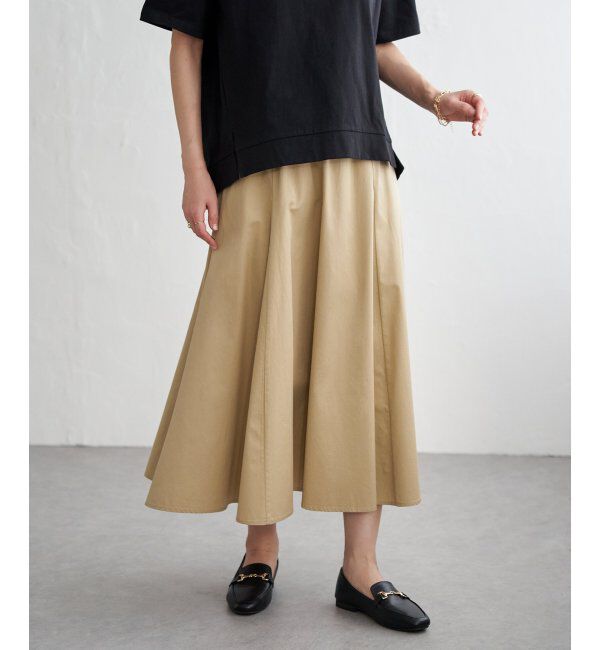 ikka「8枚ハギボリュームスカート」|スカート|ベージュ