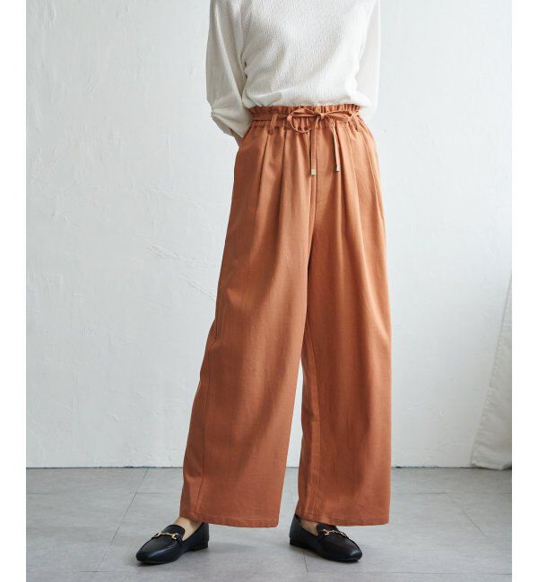ikka「麻混ベルト付きイージーパンツ」|その他|