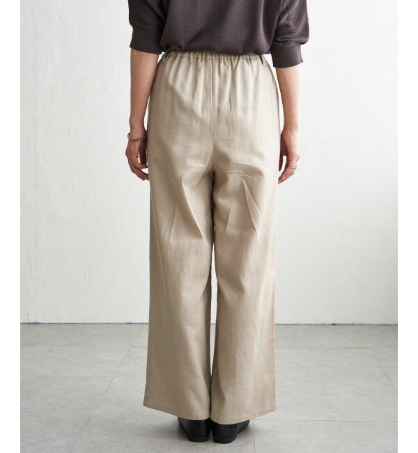 ikka「麻混ベルト付きイージーパンツ」|その他|