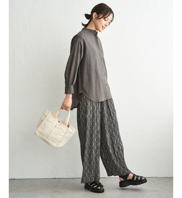 ikka「さらっとプリーツワイドパンツ」|その他|