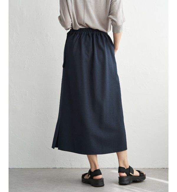 IKKA LOUNGE「バックル付きラップ風スカート」|スカート|