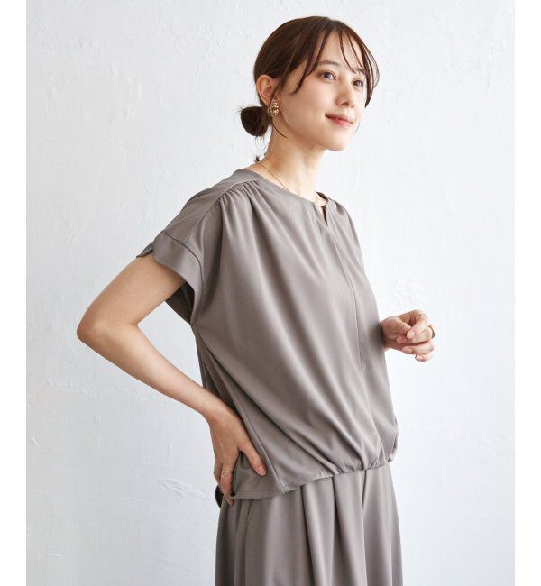 IKKA LOUNGE「【セットアップ対応】GOKU楽冷感半袖プルオーバー」|Tシャツ・カットソー|モカ