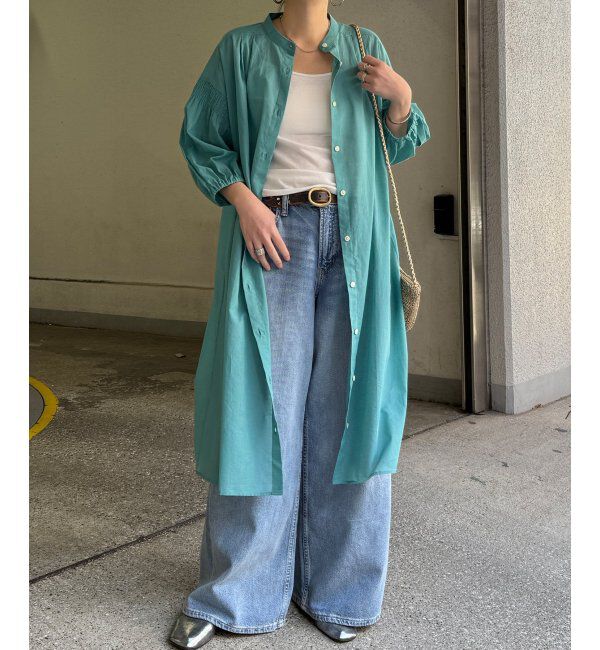 Lbc with Life「リネンブレンドシャーリングワンピ」|ワンピース|