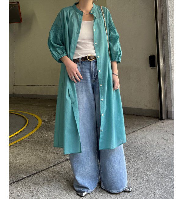 Lbc with Life「リネンブレンドシャーリングワンピ」|ワンピース|