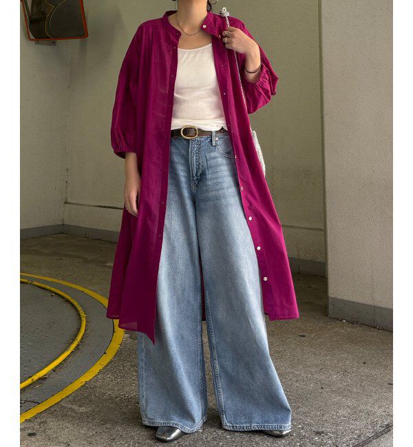 Lbc with Life「リネンブレンドシャーリングワンピ」|ワンピース|