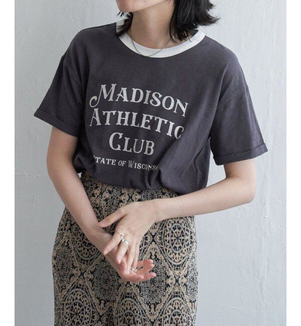 VENCE share style「MADISONリンガーT」|Tシャツ・カットソー|チャコール