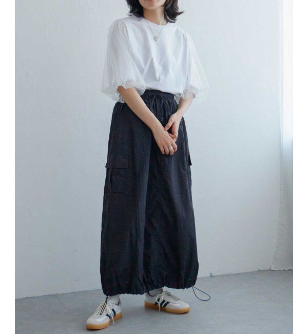 VENCE share style「チュールスリーブTシャツ」|Tシャツ・カットソー|